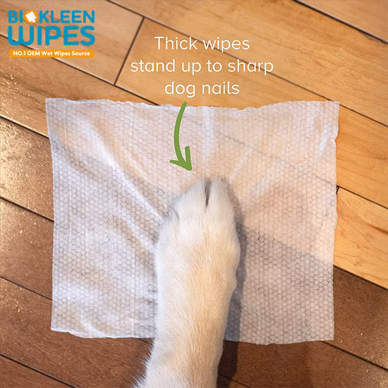 Lenços umedecidos de material não tecido supermacios antissépticos desodorizantes para animais de estimação e lenços umedecidos para cães